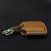 Leather Brut [CHV-01-5B] Key Fob Cover for Chevrolet / GMC Silverado 1500, 2500, 3500 / Sierra - Italian Veg-Tanned Leather - Handmade (Black-Ivory, Hardware #2) view 4