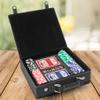 Mothers Day Custom Gifts, Leather 100 Chip Poker Set for Mom, Personalized Mom Gift from Daughter view 1