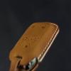 Leather Brut [CHV-01-5B] Key Fob Cover for Chevrolet / GMC Silverado 1500, 2500, 3500 / Sierra - Italian Veg-Tanned Leather - Handmade (Orange, Hardware #1) view 3