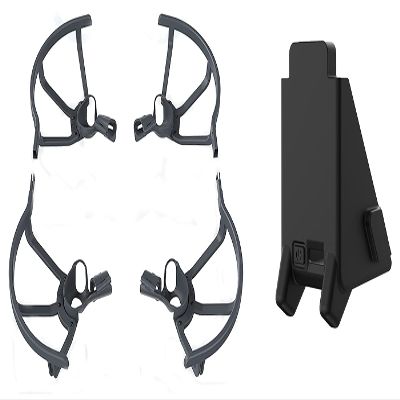 CZFRIEND Traversing Machine Accessories Set for DJI FPV (Propeller Guards + Battery Protection Cover Heightening Landing Gear)