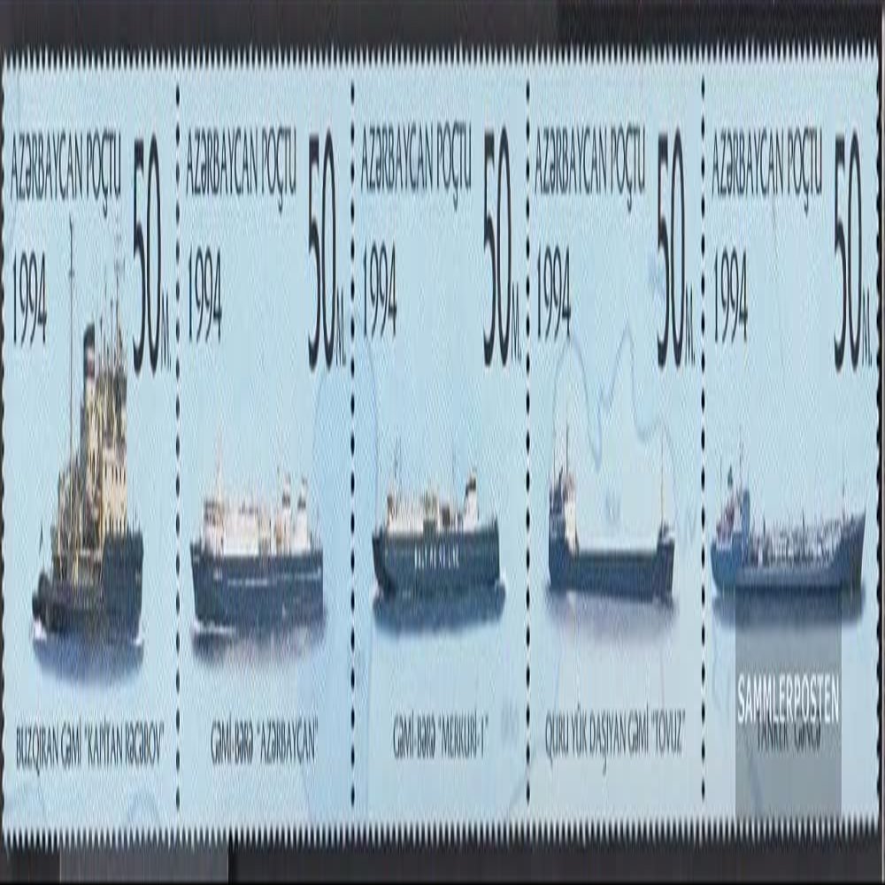 Aserbaidschan 167-171 Five Strips (Complete.Issue.) unmounted Mint/Never hinged ** MNH 1994 Merchant (Stamps for Collectors) Seafaring/Ships