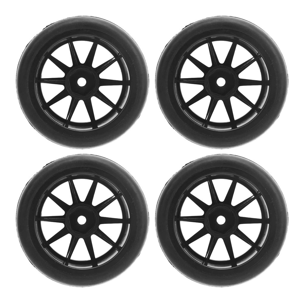 Kadimendium Abrasion Resistance Plastic RC Truck Tire RC Tire for WPL D12 4PCS Rubber for Replacement for WPL D12 1/10 RC Trucks
