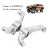 Alomejor 2PCS Aluminum Alloy Front C Seat, Front C Hub Caster Fit for 1/10 RC Cars Hub Caster Mount(Silver) view 3