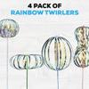 SENSORY4U Rainbow Twirler Stick - 4 Pack - Magic Party Bubble Wand - Spin Twirl Swirl and Dazzle - Fun Addicting Party Favor view 4