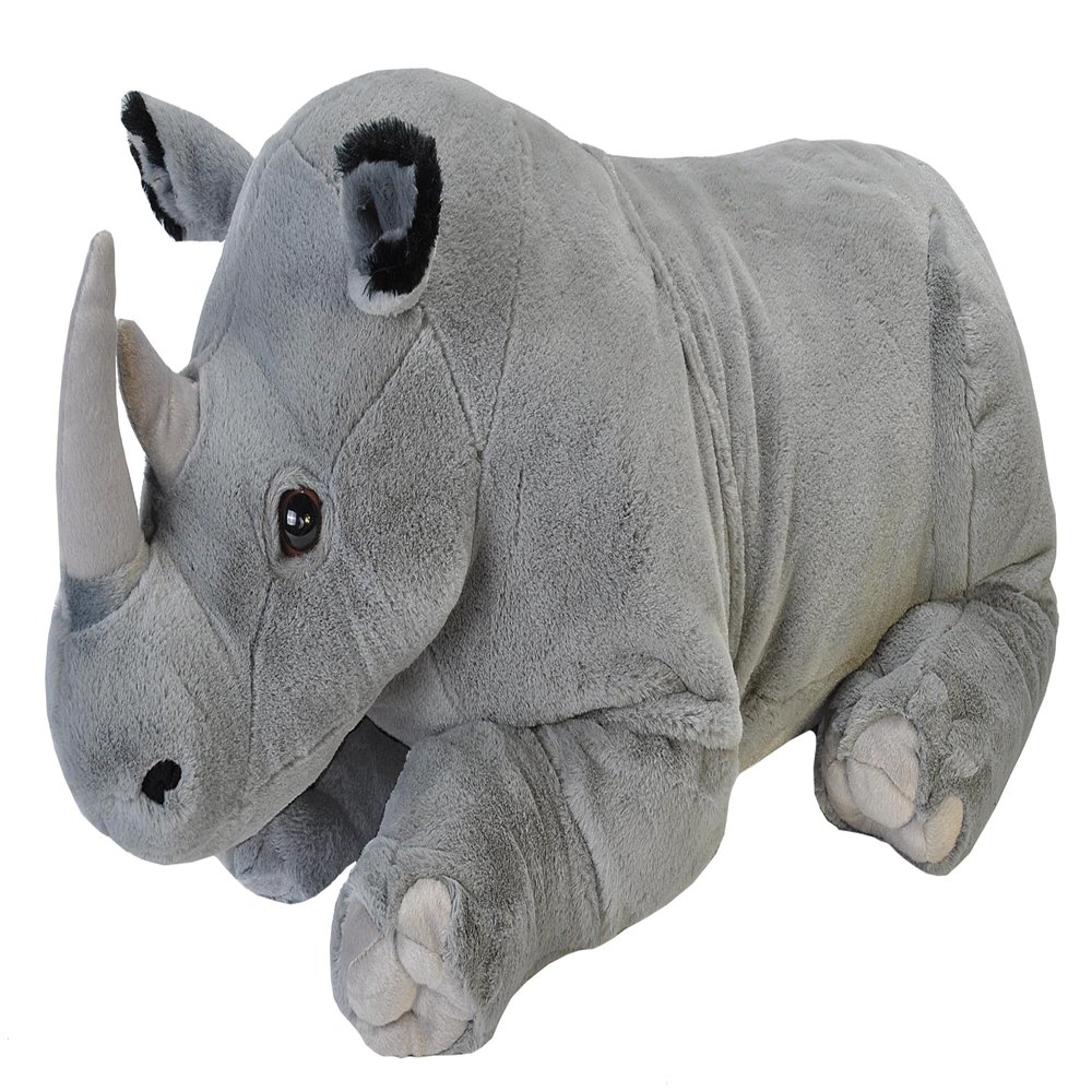 Wild Republic Jumbo Rhino Plush, Giant Stuffed Animal, Plush Toy, Gifts for Kids, 30 Inches