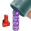 Dice Stacking Cup(Green) Set with 4 Pcs 19mm(Puple) and 5 Pcs 18mm(Red) Standard 6 Sided Dices, with Storage Bag-Magic Tricks Instruction view 1