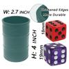 Dice Stacking Cup(Green) Set with 4 Pcs 19mm(Puple) and 5 Pcs 18mm(Red) Standard 6 Sided Dices, with Storage Bag-Magic Tricks Instruction view 2