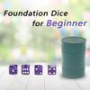 Dice Stacking Cup(Green) Set with 4 Pcs 19mm(Puple) and 5 Pcs 18mm(Red) Standard 6 Sided Dices, with Storage Bag-Magic Tricks Instruction view 4