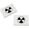 Azeeda 2 x 45mm 'Radioactive Symbol' Erasers/Rubbers (ER00027367) view 1