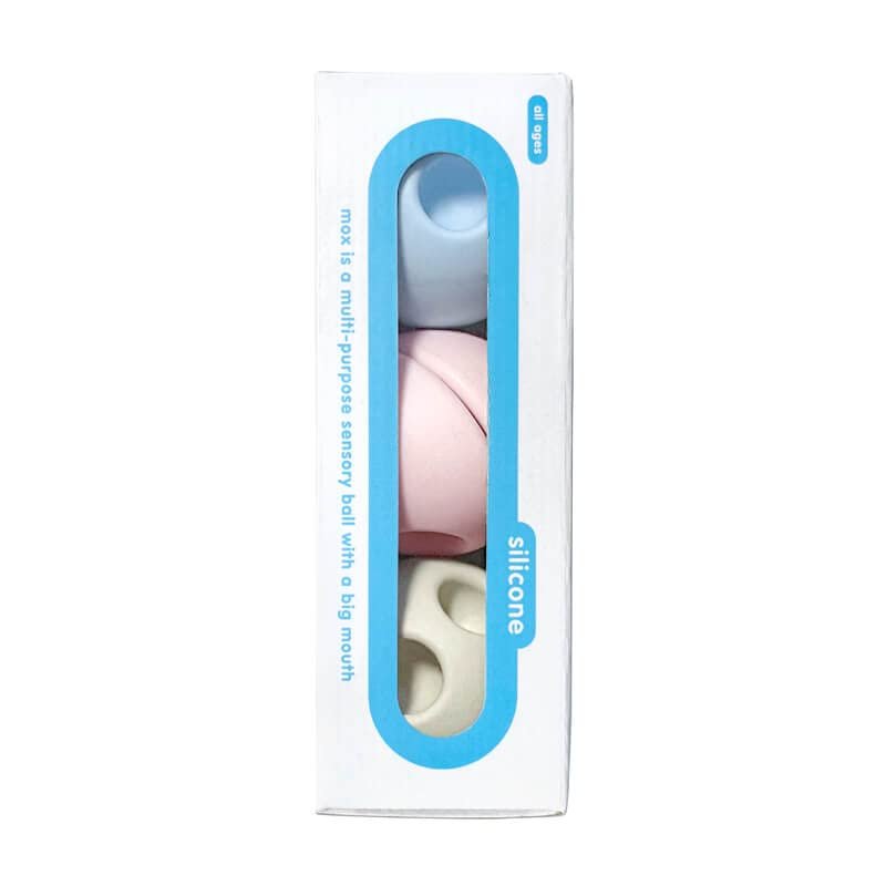 Fat Brain Toys MOX 3-Set Pastel by MOLUK - Sensory Balls, Creative Play, Ages 0+