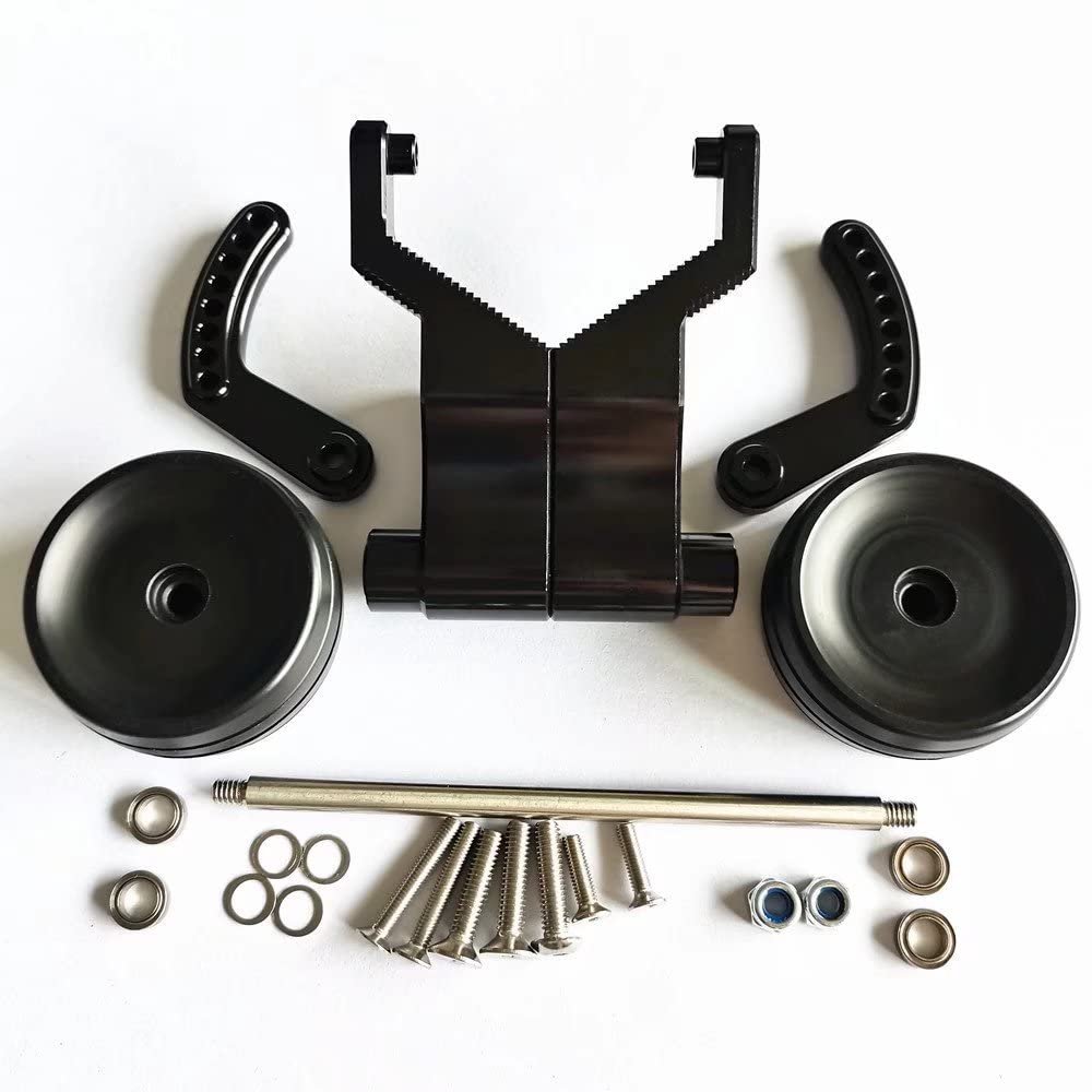 Double Wheel Aluminum Adjustable Wheelie Bar for Traxxas 1/10 E-Revo E-Revo2.0 Black
