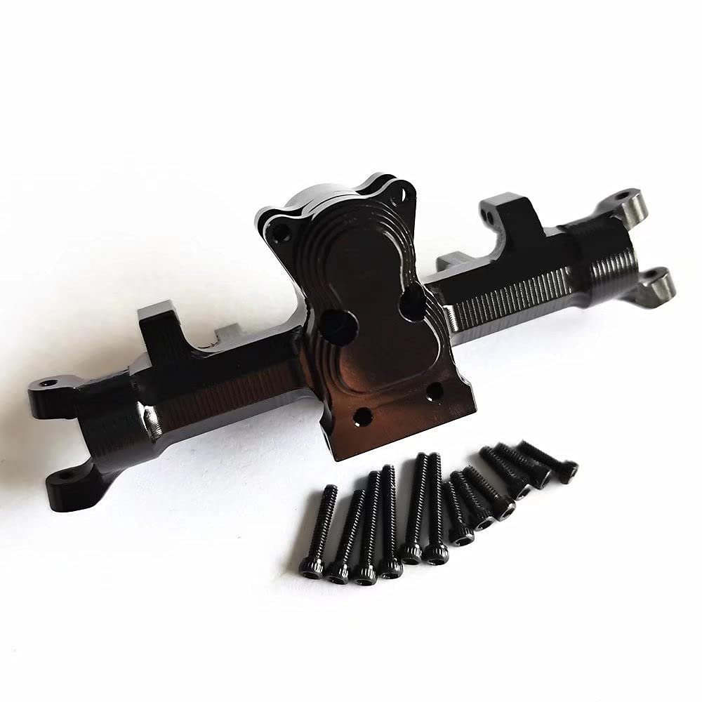 Aluminum Front Axle Gearbox Black Replace AXI31609 for Axial 1/24 4WD SCX24 DEADBOLT AXI90081 Jeep Wrangler JLU CRC AXI00002