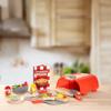 Fat Brain Toys Pretendables Backyard Pizza Oven Set, Kids Pretend Play Food Accessory with Storage, Pizza Play Set, 3 Years and Up view 3