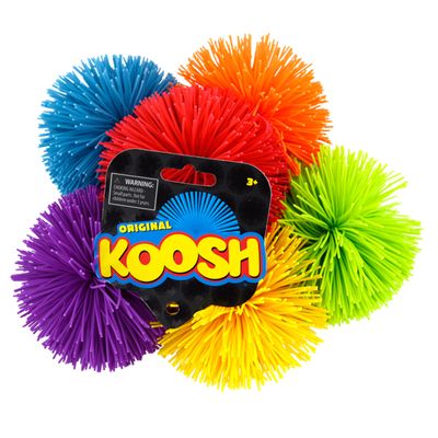 Koosh Balls 3 inch, 3 Pack Assorted Colors - Kids' Beach & Outdoor Fun, Ages 3+