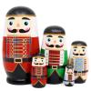 Moonmo 5pcs Beautiful Nutcracker Handmade Wooden Nesting Dolls Nesting Wishing Dolls Nutcracker Matryoshka Traditional view 1