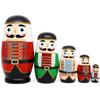 Moonmo 5pcs Beautiful Nutcracker Handmade Wooden Nesting Dolls Nesting Wishing Dolls Nutcracker Matryoshka Traditional view 2