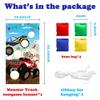 BeYumi Monster Truck Toss Game Banner with Bean Bags Checkered Party Game for Indoor Outdoor Activities 4 Score Holes Monster Truck Theme Birthday Party Supplies for Kid Adult view 2
