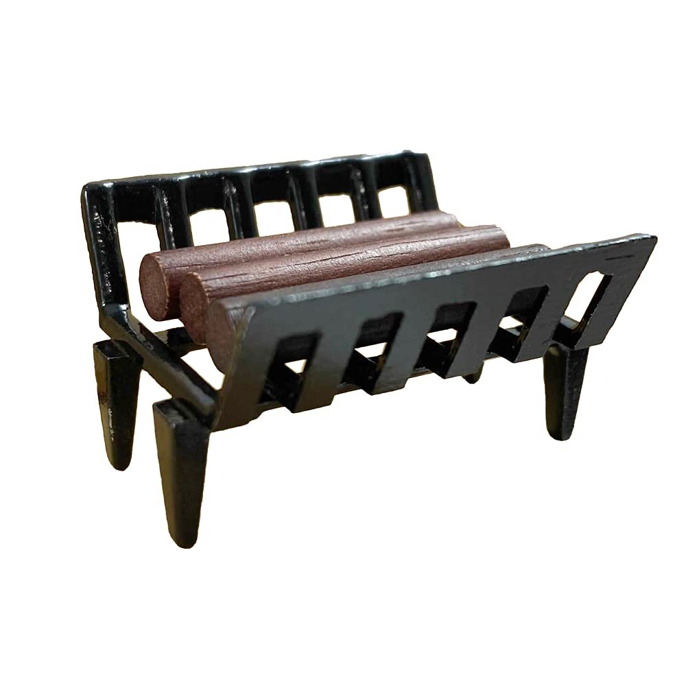 Melody Jane Dolls Houses Dollhouse Logs & Basket Holder Living Room Kitchen Fireplace Accessory 1:12