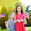 3pcs Headband Star Costumes for Kids Celebration Hair Dresses Funny Head National White Hair Ribbon Favor Independence Day Adornments Pearlescent United States Fabric Miss view 3