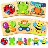 Bekayshad Wooden Puzzles Toddler Toys Gifts for 1 2 3 Year Old Boys Girls, Animal Jigsaw Puzzles Montessori Toys, Learning Educational Christmas Birthday Gifts for Girls Boys Ages 1-3 view 1