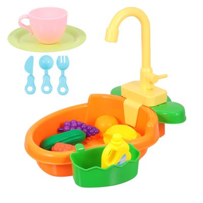 1 Set Children's Wash Basin Parent-Child Interactive Toys Children Imaginative Toys Playhouse Kitchenware Toy Educational Toy Kids Educational Playthings Early Education Toys