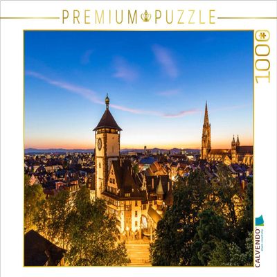 CALVENDO Puzzle Freiburg im Breisgau in The Evening Light 1000 Pieces 64 x 48 cm from Werner Dieterich