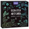 Andreu Toys MD4083 Scratch Art Card Animal World Notebooks and Coloring Books, Multicoloured view 1