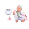 Dream Collection: 14" Twins Baby Doll Set - Grey & Pink, Rainbow & Star Designs, 2 Doll Set, Plush Unicorn, Pacifier, Bib, Magic Bottle, Bibs, Kids 2+ view 3