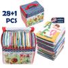 Alphabet Baby Toy Gift, Soft Cloth Alphabet Cards 28PCS, ABC Learning Flash Cards with Bag, Early Educational Learning Toys for Babies Infants Toddlers 1-2 2-4 Years Boys Girls, & Animal Guide Book view 3