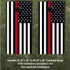 Cornhole Wraps #444 -Red Line Firemen Flag Cornhole Game Graphic Decals - Includes Application Squeegee - Set of (2) 25" x 49" Wraps with Gloss Laminate view 4