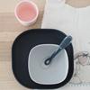 BEABA Silicone 4 Piece Baby Feeding Set, Suction Plates for Baby, Includes Plate, Bowl, Cup, 2nd Stage Spoon, High Grade Food Safe Silicone, Baby Must Haves, Midnight view 4