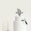 Our Best Adventure Yet Cake Topper, Adventure, Wedding, Travel Cake Decors, Adventure Awaits Cake Party Decorations, Acrylic Mirror Black view 2