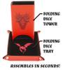 CASEMATIX Portable Dice Tower and Tray Set with Non-Scratch Felt Interior - Folding 8" Dice Rolling Tower view 2