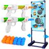 Gun Toy for 5 6 7 8 9 10 11 12 Years Old Boys Girls Best Kids Birthday Gift with Moving Shooting Target 2 Blaster Guns and 18 Foam Balls - Compatible with Nerf Toy Guns view 1
