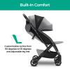 Mompush Lithe Lightweight Stroller, Compact One-Hand Fold Travel Stroller for Airplane Friendly, Reclining Seat and Large Canopy, with Rain Cover & Travel Carry Bag & Cup Holder view 3