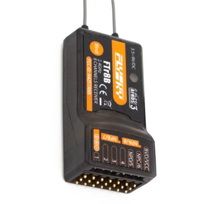Flysky FTr8B AFHDS3 2.4G 8CH Receiver PWM/PPM/i.Bus Out/S.Bus Dual Antenna for PL18 NB4 NB4 Lite Helicopter Fixed Wing