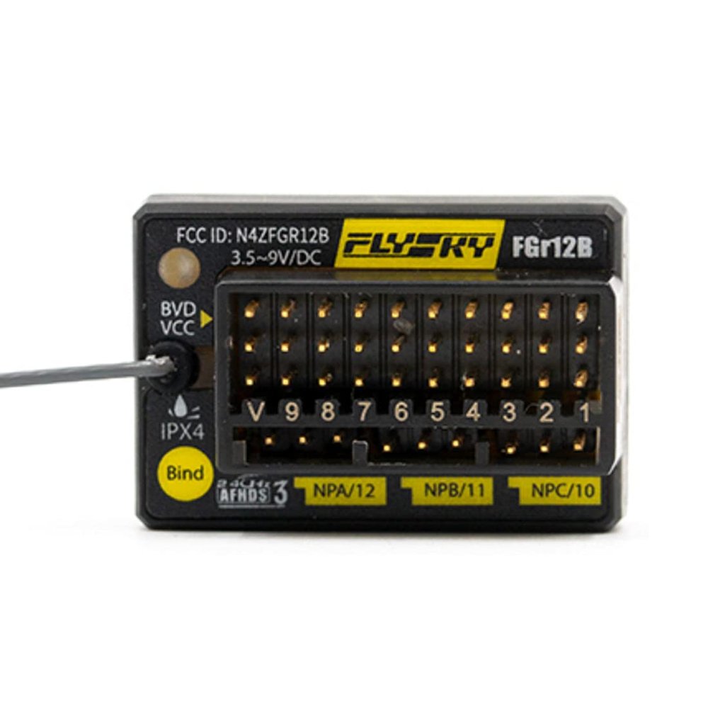 FlySky FGr12B 2.4G 12CH AFHDS3 RC Receiver PWM PPM Ibus in B.Bus Output for PL18 NB4 FRM301 FRM302 Transmitters