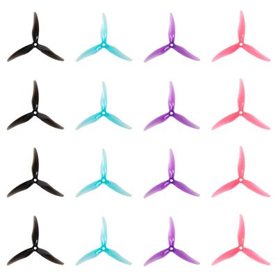 Gemfan Hurricane 51477 3-Blades PC Props Compatible 2206-2407 Brushless Motor for Popo RC Quadcopter FPV Racing Drone 16pcs 8CW 8CCW