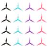 Gemfan Hurricane 51477 3-Blades PC Props Compatible 2206-2407 Brushless Motor for Popo RC Quadcopter FPV Racing Drone 16pcs 8CW 8CCW view 1
