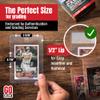 Semi Rigid Card Holders for PSA, SGC, BGS, CSG Grading  100 Bundle - Baseball Card Sleeves - 50 Card Holders for Trading Cards + 50 Soft Sleeves  3-5/16 x 4-7/8 with 1/2 Lip view 2