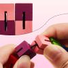 6 Pcs Wooden Fidget Toy Twist Block Cubes Puzzle Sensory Toys Fidget Cubes for Teens Party Favors for Boys and Girls view 3