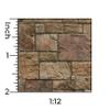 Itsy Bitsy Mini - Old Distressed Brown Brick Flooring - Dollhouse Wallpaper 1:12 Scale - Peel and Stick 12 inches x 18 inches Self-Adhesive view 3