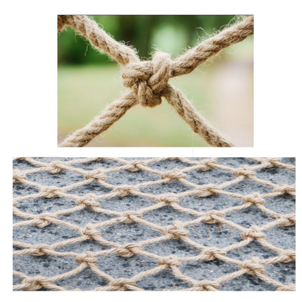 Rope Netting Heavy Duty Cargo Net Stair Fence Decor Child Safety Net Outdoor Swing Railing Balcony Protective Pet Climb Mesh Grid 10cm (Size : 1 * 1m(3 * 3ft))