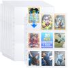 30 Pack 540 Pocket Binder Pages - Double-Sided 9 Pocket Trading Card Sleeves for 3 Ring Binder, Clear Plastic Pages for Sport and Game Cards view 1