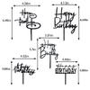 10 PCS Black Happy Birthday Cake Topper Acrylic Cupcake Topper A Series of Birthday Cake Supplies Decorations view 2