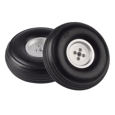 4.5inch Wheel for RC Airplane PU Tire with Dia-Casting Aluminum Hub 1PCS