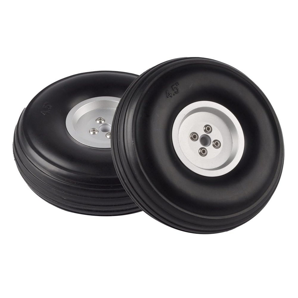 4.5inch Wheel for RC Airplane PU Tire with Dia-Casting Aluminum Hub 1PCS