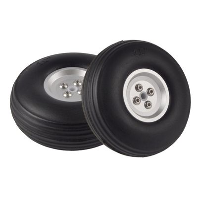 3inch Wheel for RC Airplane PU Tire with Dia-Casting Aluminum Hub 1PCS