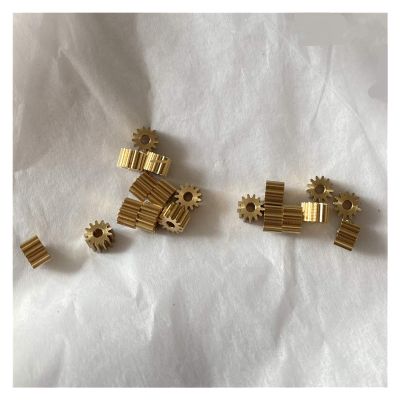 ZHENGGUIFANG ZGF-BR 10PCS 0.4M 13T Small Copper Gear 1.98mm 2mm for Toys Car RC Aircraft Gears (Hole Diameter : 1.98mm, Number of Teeth : 0.4M 13 Teeth)