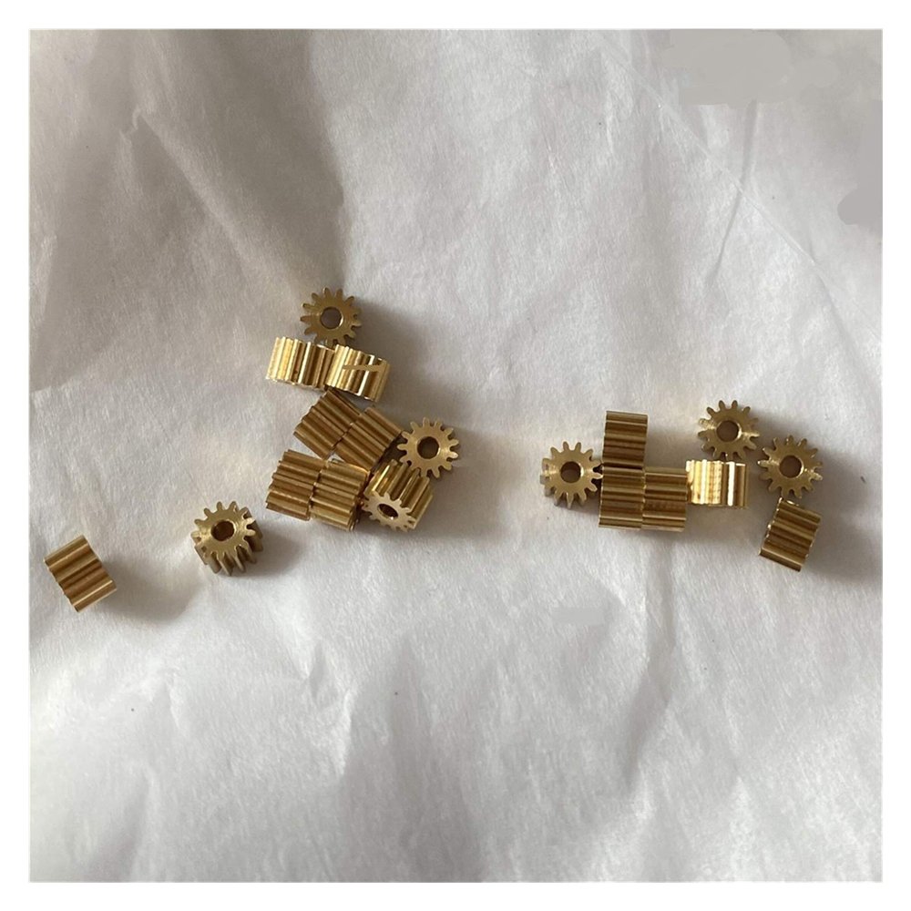 ZHENGGUIFANG ZGF-BR 10PCS 0.4M 13T Small Copper Gear 1.98mm 2mm for Toys Car RC Aircraft Gears (Hole Diameter : 1.98mm, Number of Teeth : 0.4M 13 Teeth)